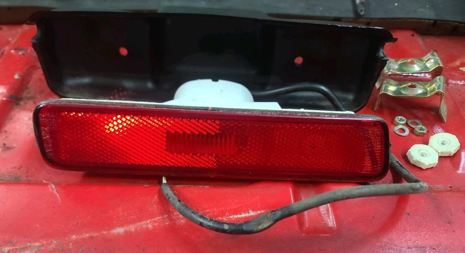 83-91 Porsche 944 Rear Left Bumper Parking Marker Turn Signal Light Lamp OEM