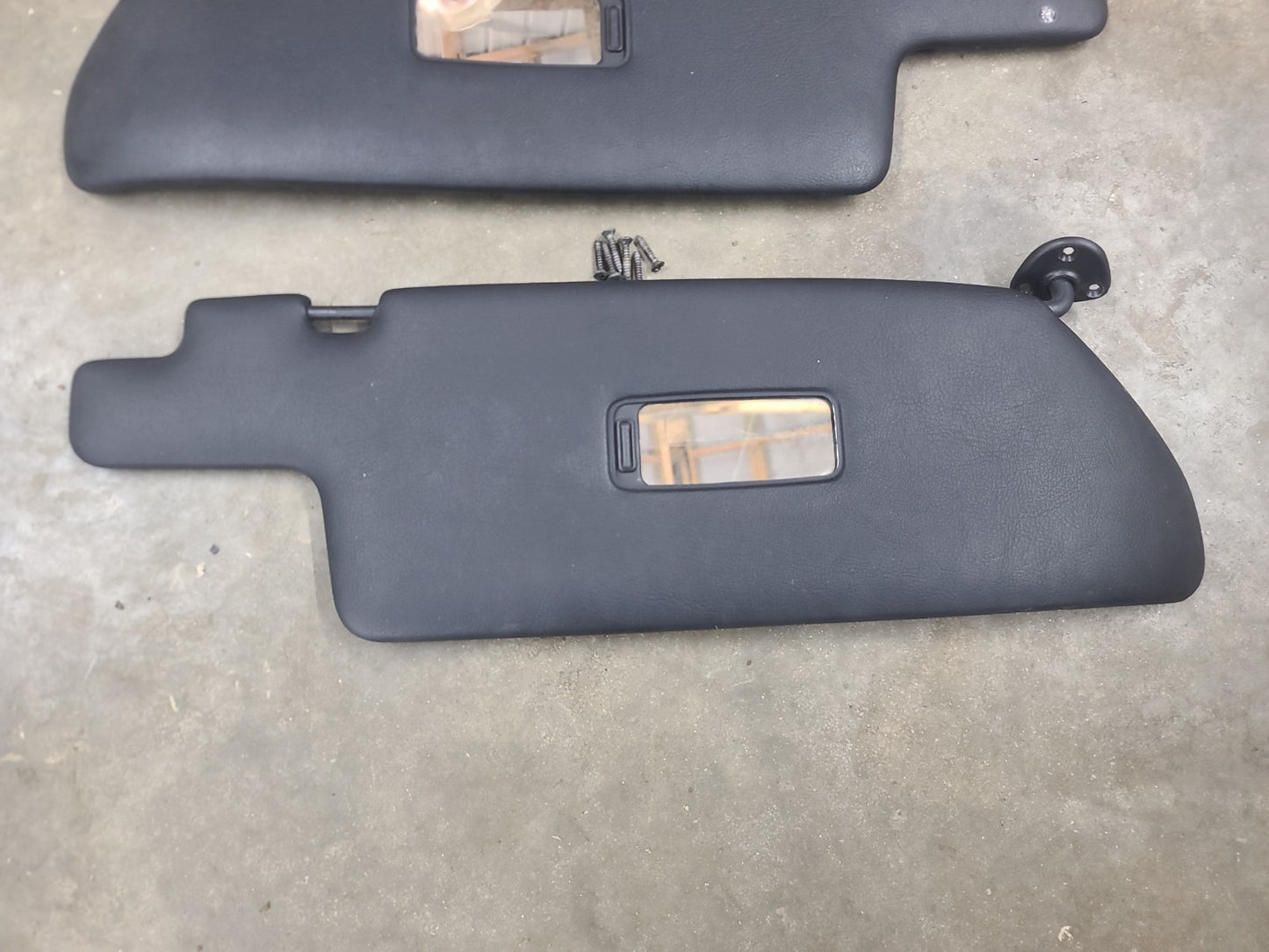 1983-1989 Porsche 944 OEM ORIGINAL Black Sun Visor Pair - Very Nice!