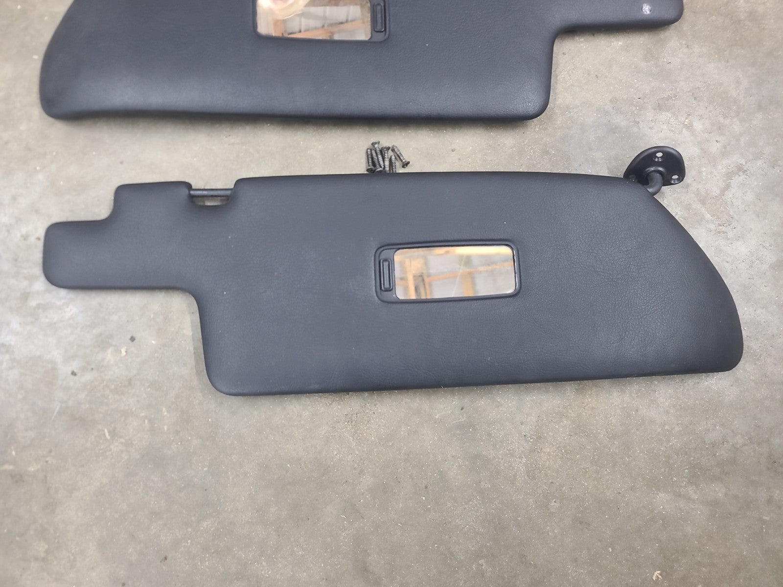 1983-1989 Porsche 944 OEM ORIGINAL Black Sun Visor Pair - Very Nice!