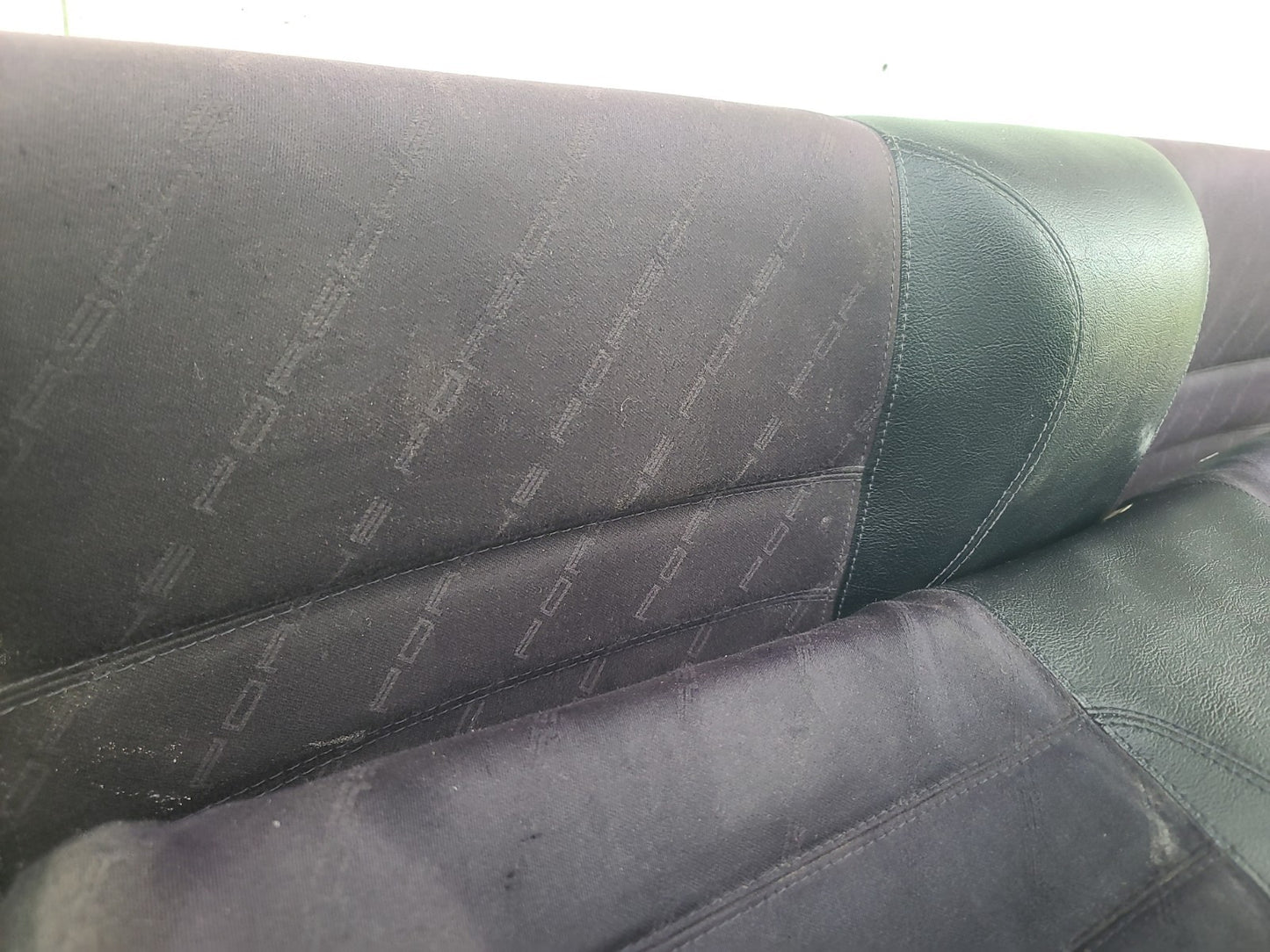 1986-1989 Porsche 944 Upper & Lower Rear Back Seat Inscribed w/ PORSCHE