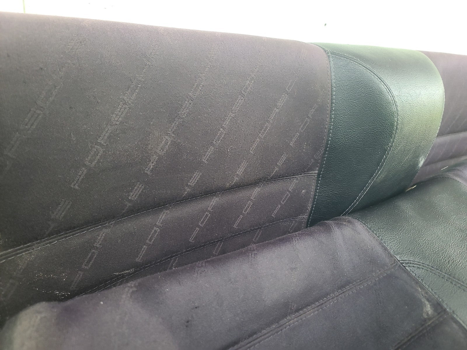 1986-1989 Porsche 944 Upper & Lower Rear Back Seat Inscribed w/ PORSCHE