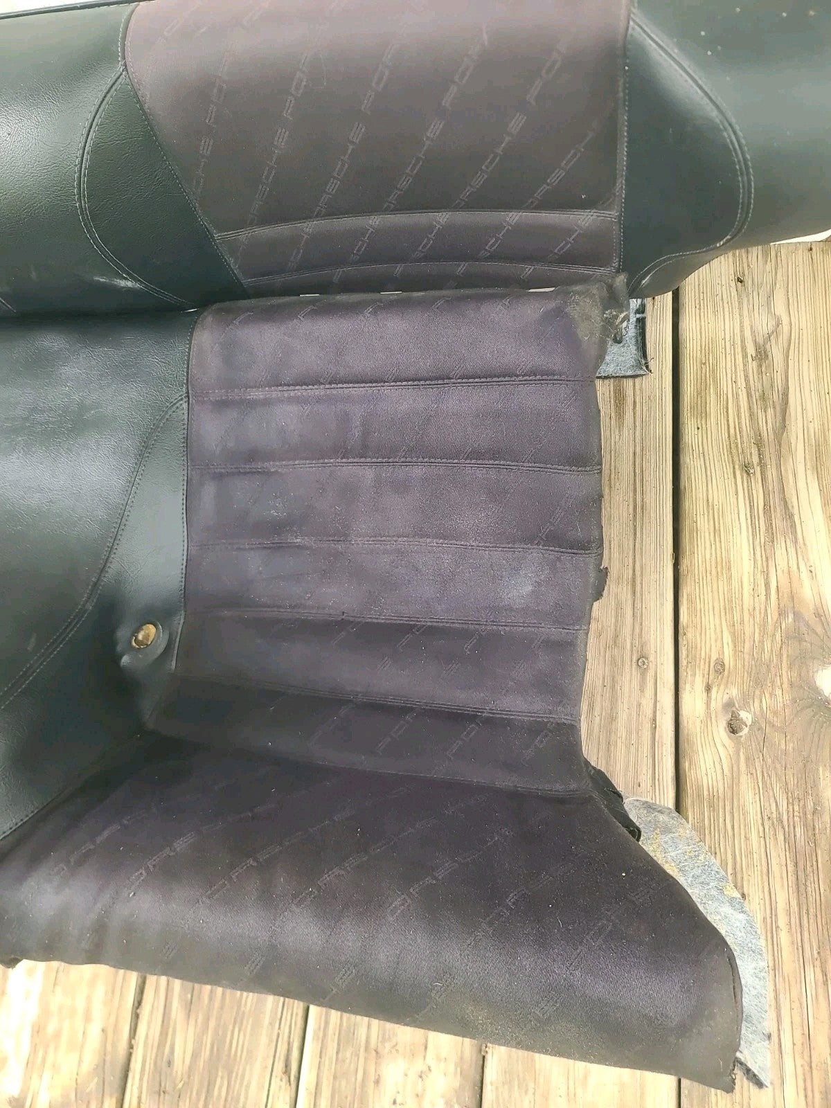 1986-1989 Porsche 944 Upper & Lower Rear Back Seat Inscribed w/ PORSCHE