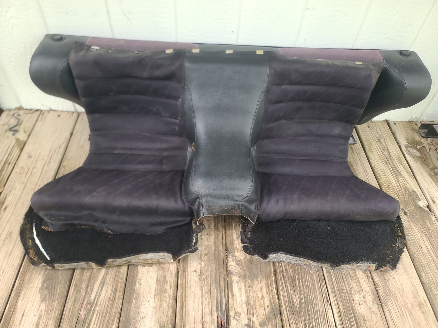1986-1989 Porsche 944 Upper & Lower Rear Back Seat Inscribed w/ PORSCHE