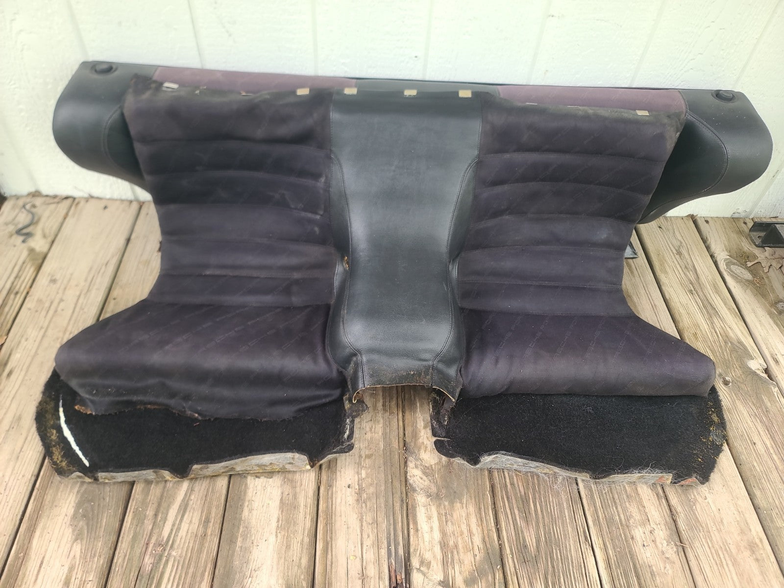 1986-1989 Porsche 944 Upper & Lower Rear Back Seat Inscribed w/ PORSCHE
