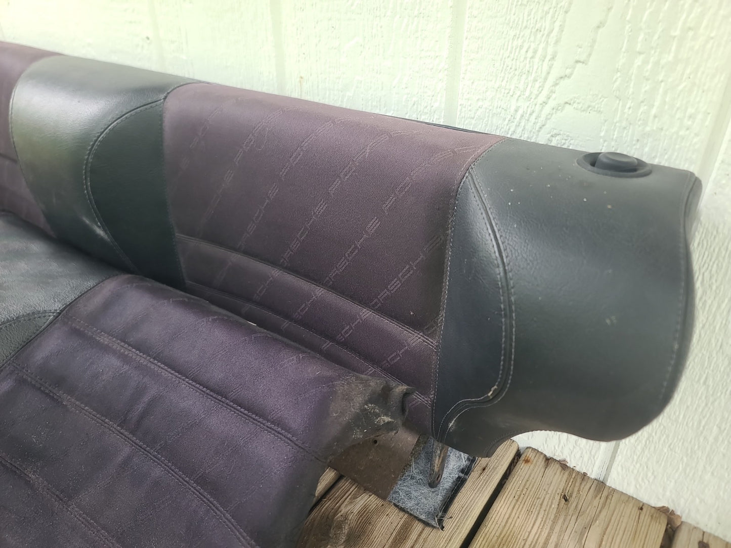 1986-1989 Porsche 944 Upper & Lower Rear Back Seat Inscribed w/ PORSCHE